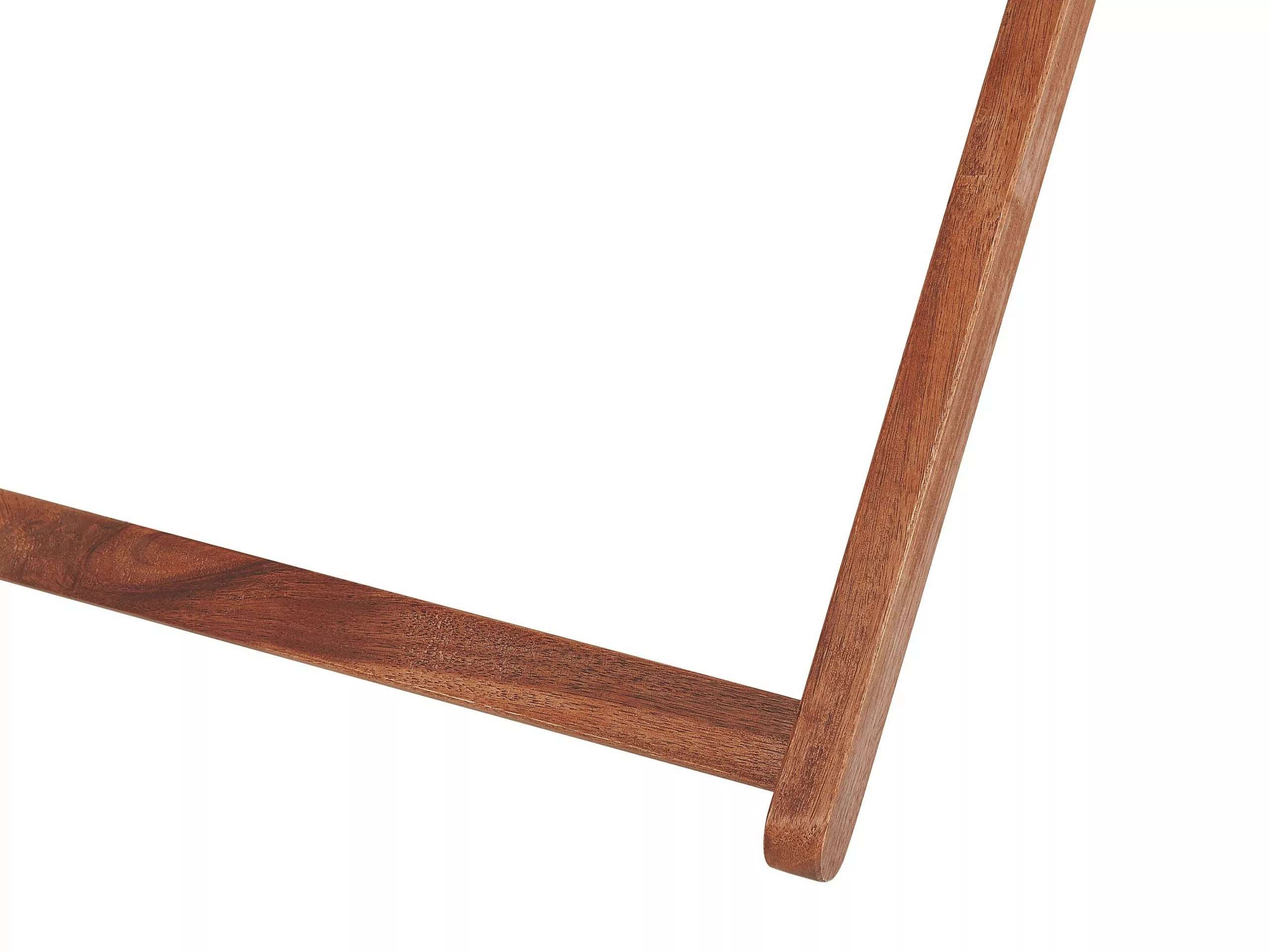 Beliani Ligstoel Set Van 2 Acaciahout Stof Palmblad ANZIO - Afbeelding 8