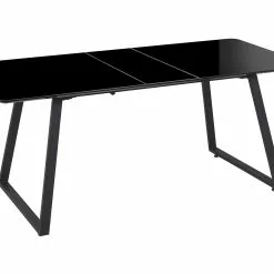 Beliani Eettafel Uitschuifbaar Zwart 150 / 180 X 90 TOURAN