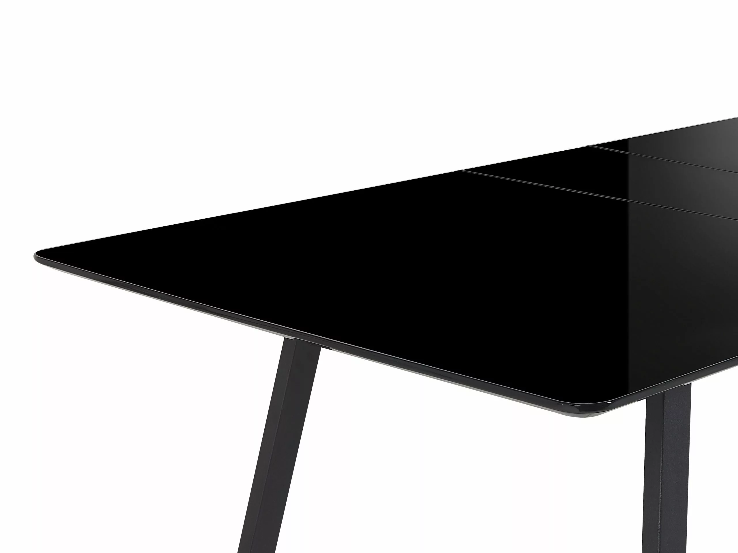 Beliani Eettafel Uitschuifbaar Zwart 150 / 180 X 90 TOURAN - Afbeelding 8