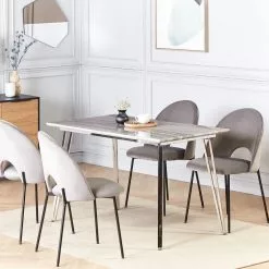 Beliani Eettafel Marmereffect Met Zilver 120 X 70 Cm GREYTON -Exporteren Stoelen Winkel undef src sa picid 821698 type color image scaled