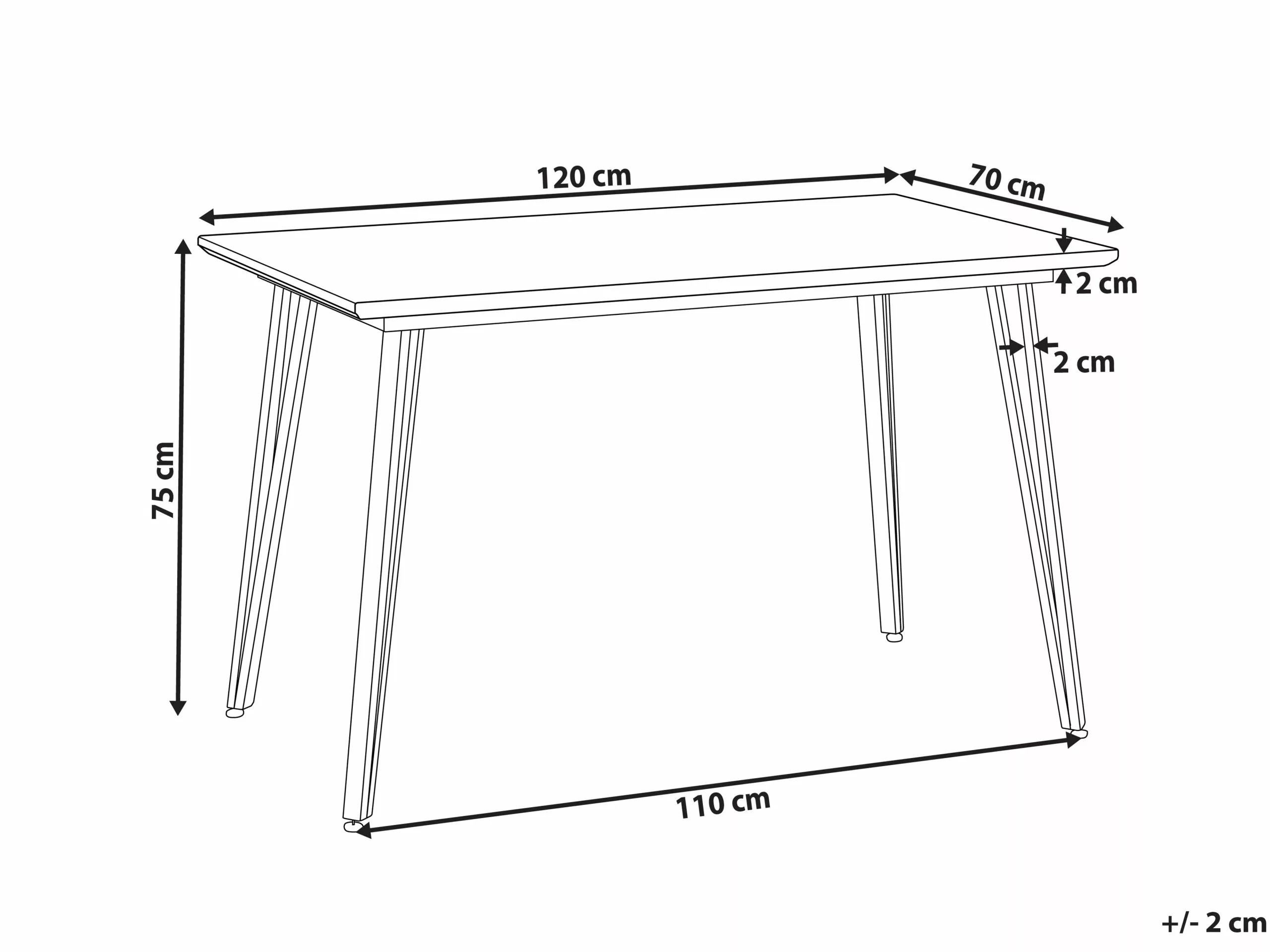 Beliani Eettafel Marmereffect Met Zilver 120 X 70 Cm GREYTON - Afbeelding 7