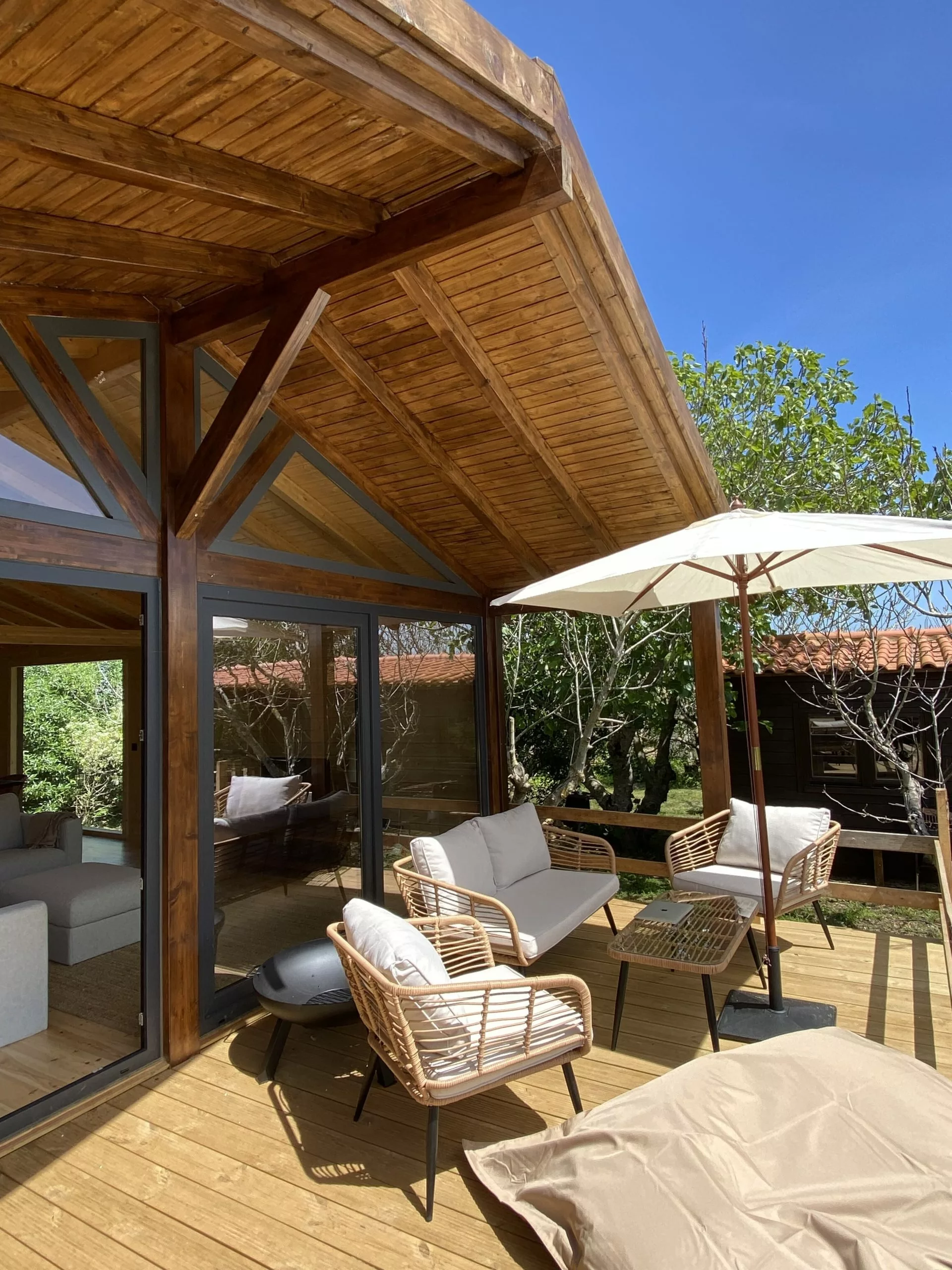 Beliani Loungeset 4-zits Rotan Lichtbruin/lichtgrijs CORINTH II 7 Beliani Loungeset 4-zits Rotan Lichtbruin/lichtgrijs CORINTH II - Afbeelding 5