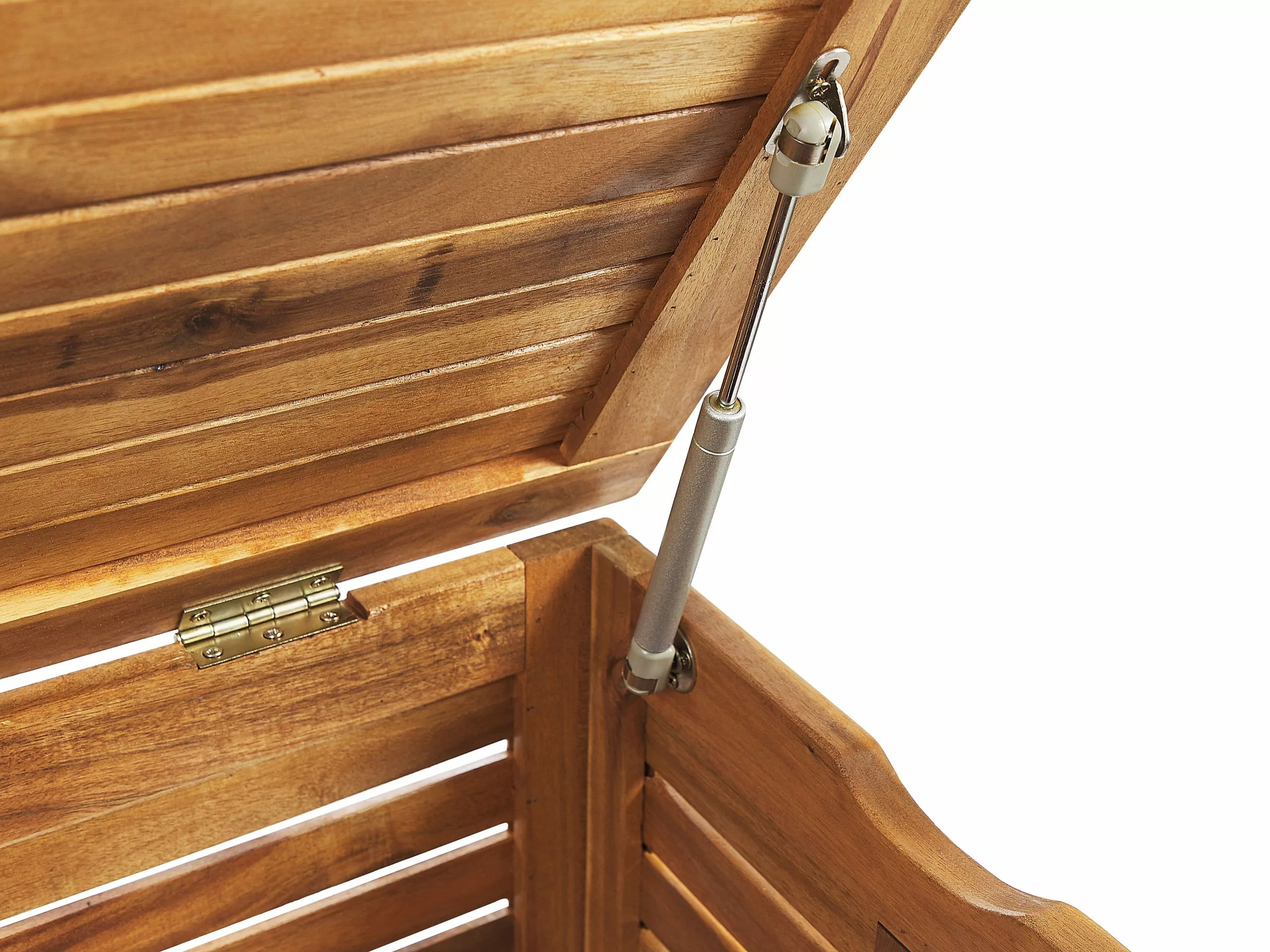 Beliani Kussenbox Acaciahout Lichtbruin 130 X 48 Cm RIVIERA - Afbeelding 9