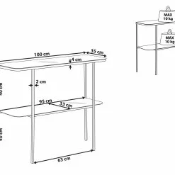 Beliani Consoletafel Marmerlook Wit/goud CALVERT -Exporteren Stoelen Winkel undef src sa picid 823514 type whitesh image scaled