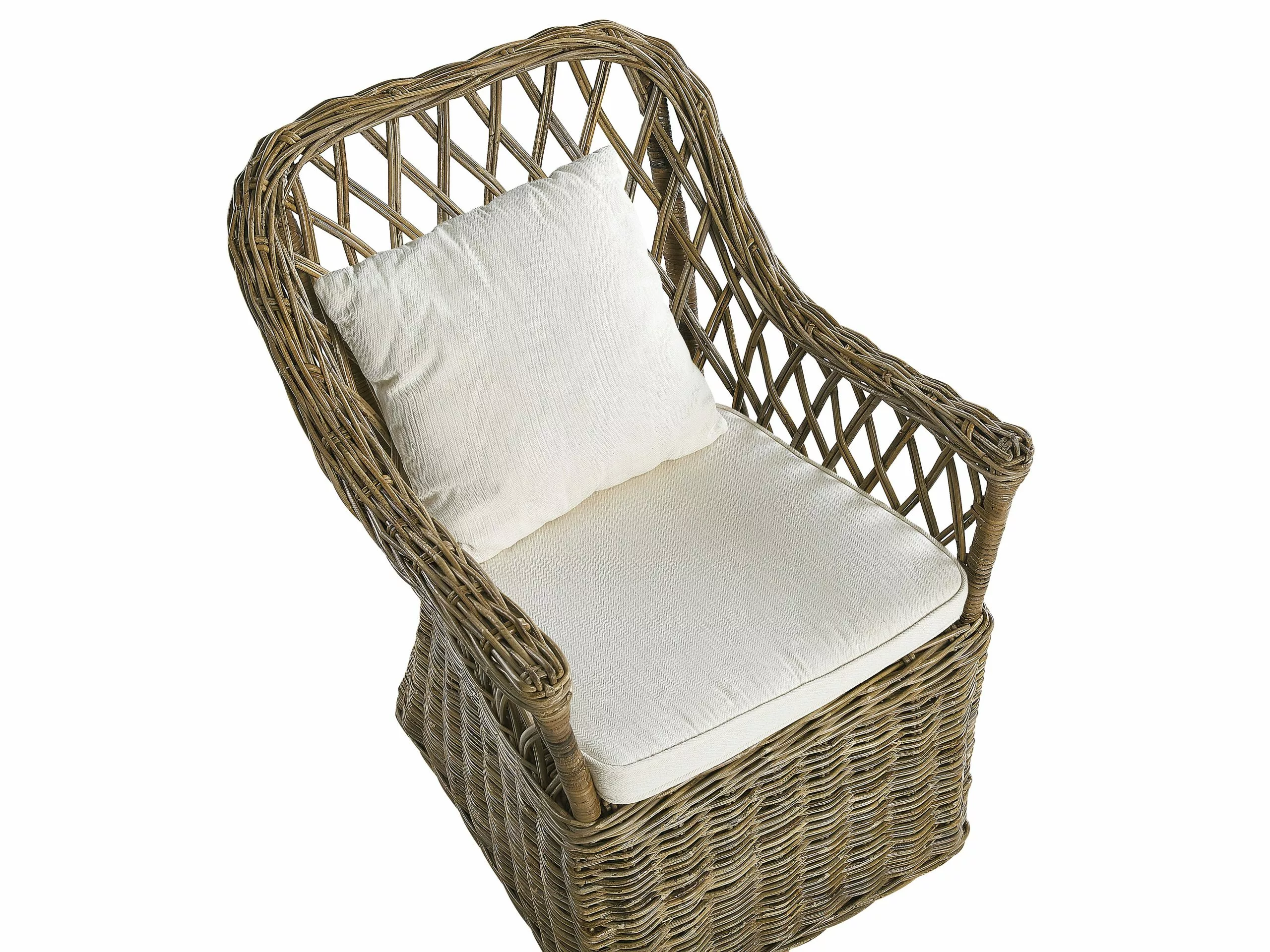 Beliani Tuinset 4-zits Rotan Naturel MAROS/OLBIA - Afbeelding 6