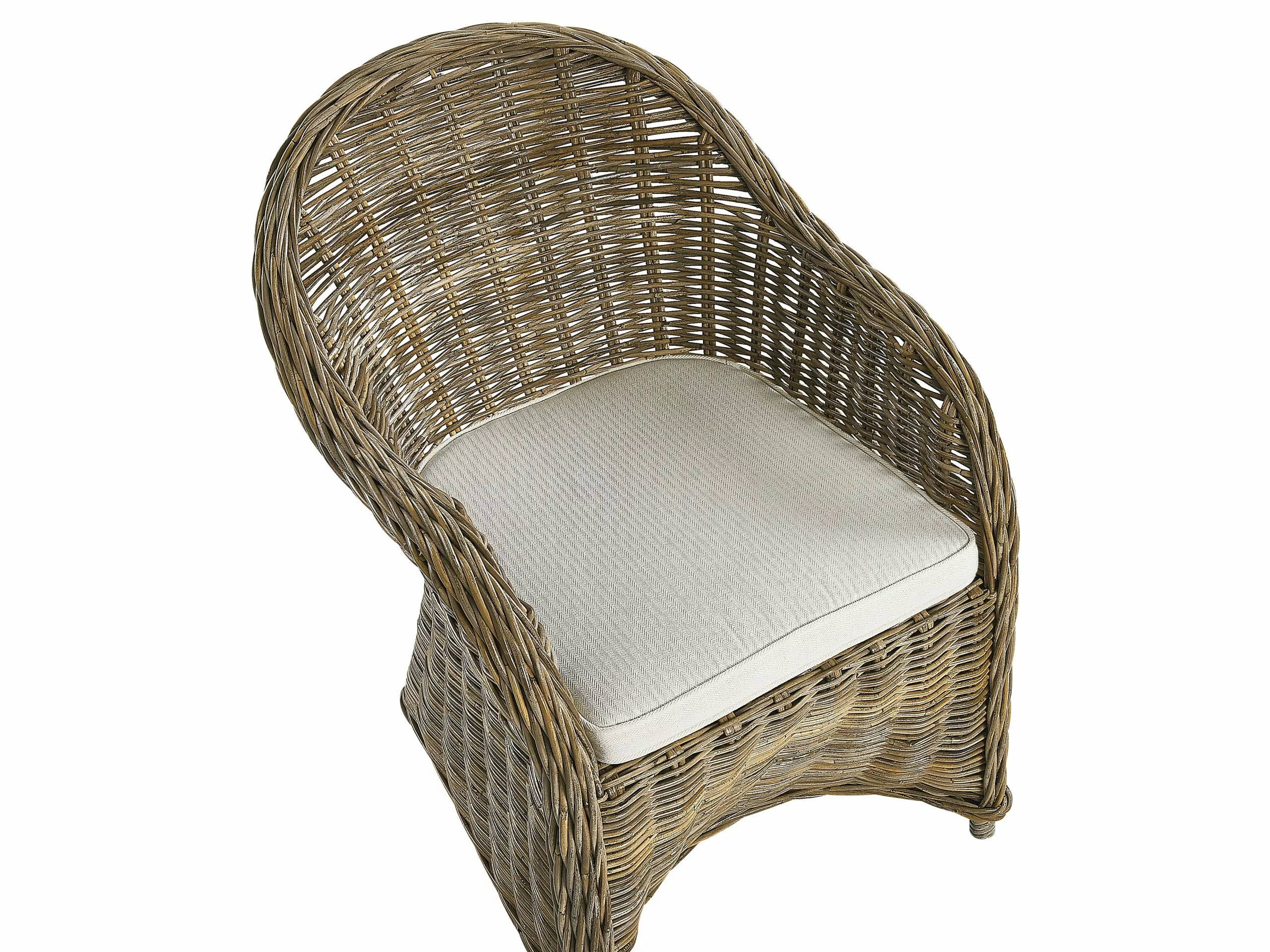 Beliani Tuinstoel Rotan Naturel SUSUA - Afbeelding 6