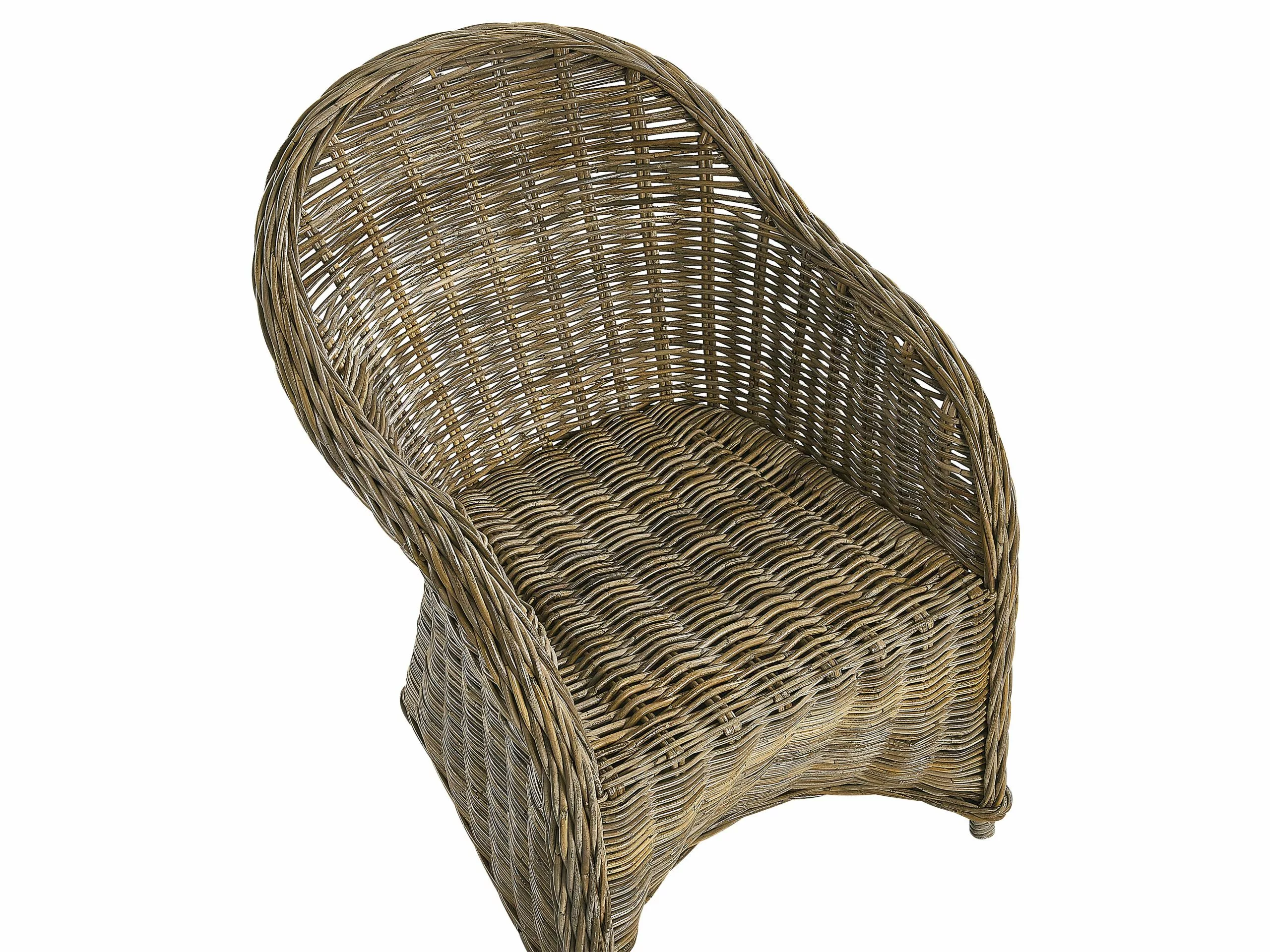 Beliani Tuinstoel Rotan Naturel SUSUA - Afbeelding 8