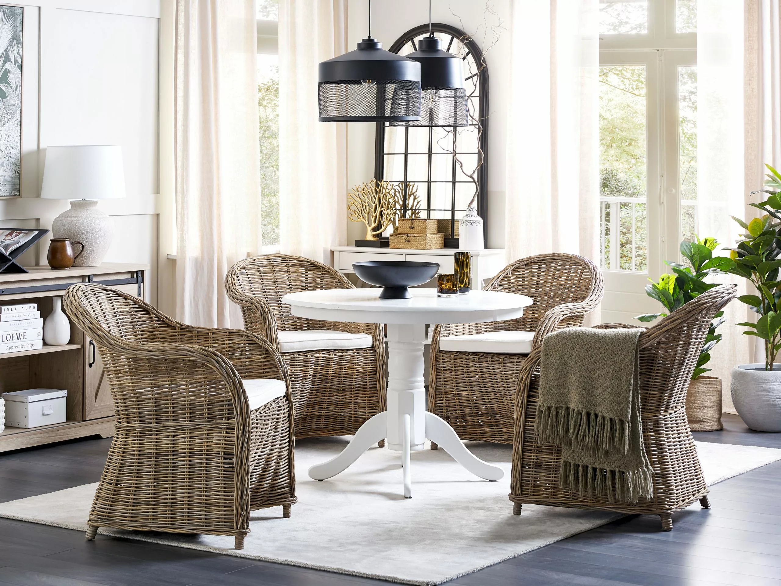 Beliani Tuinstoel Rotan Naturel SUSUA - Afbeelding 3