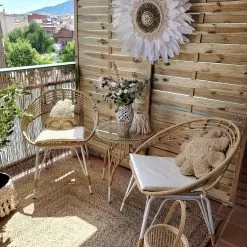 Beliani Balkonset Kunststof Rotan Natuurlijk/wit PELLARDO -Exporteren Stoelen Winkel undef src sa picid 824396 type whitesh image scaled