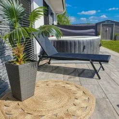 Beliani Ligstoel Aluminium Zwart PORTOFINO -Exporteren Stoelen Winkel undef src sa picid 824400 type whitesh image scaled