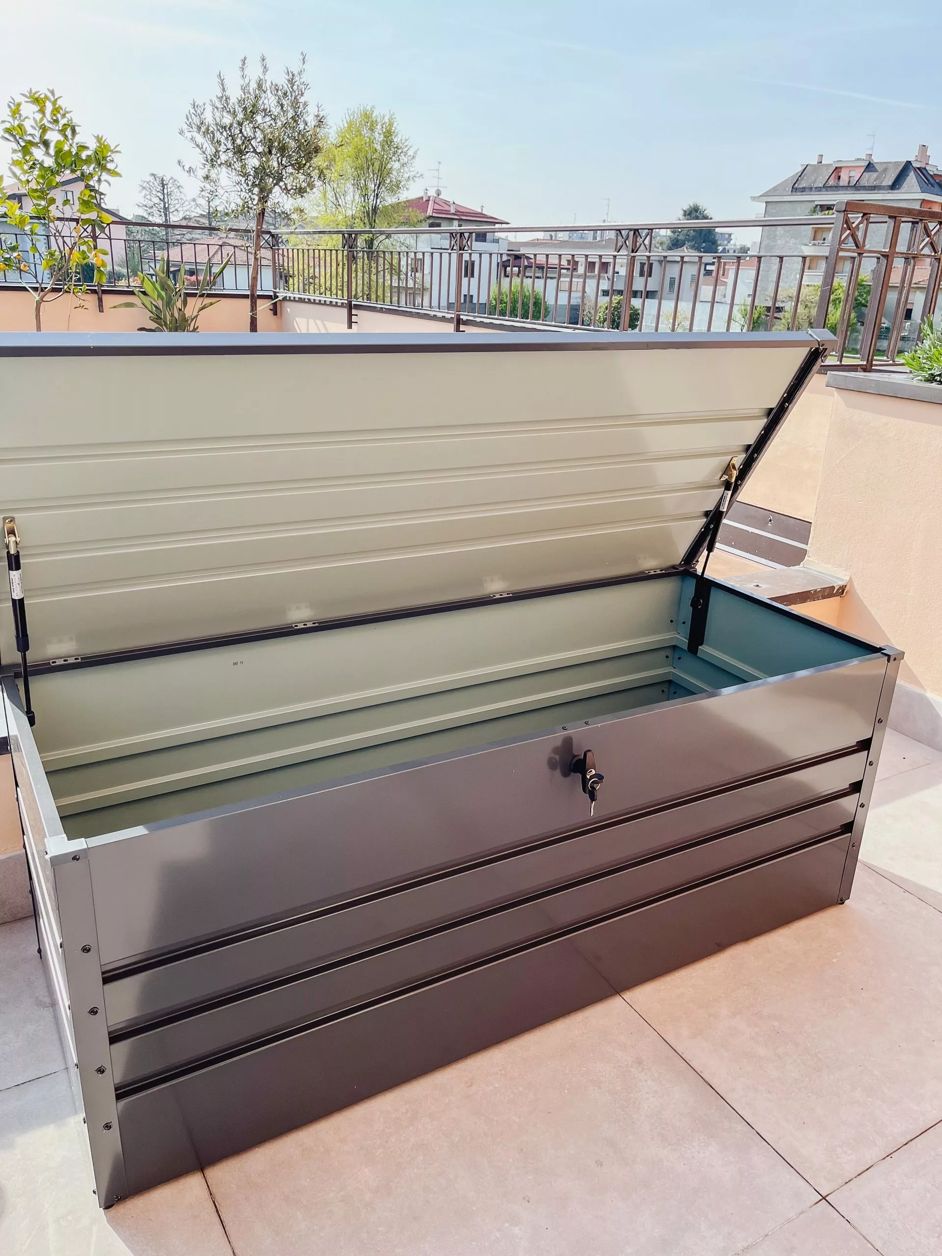 Beliani Kussenbox Staal Grijs CEBROSA L - Afbeelding 3