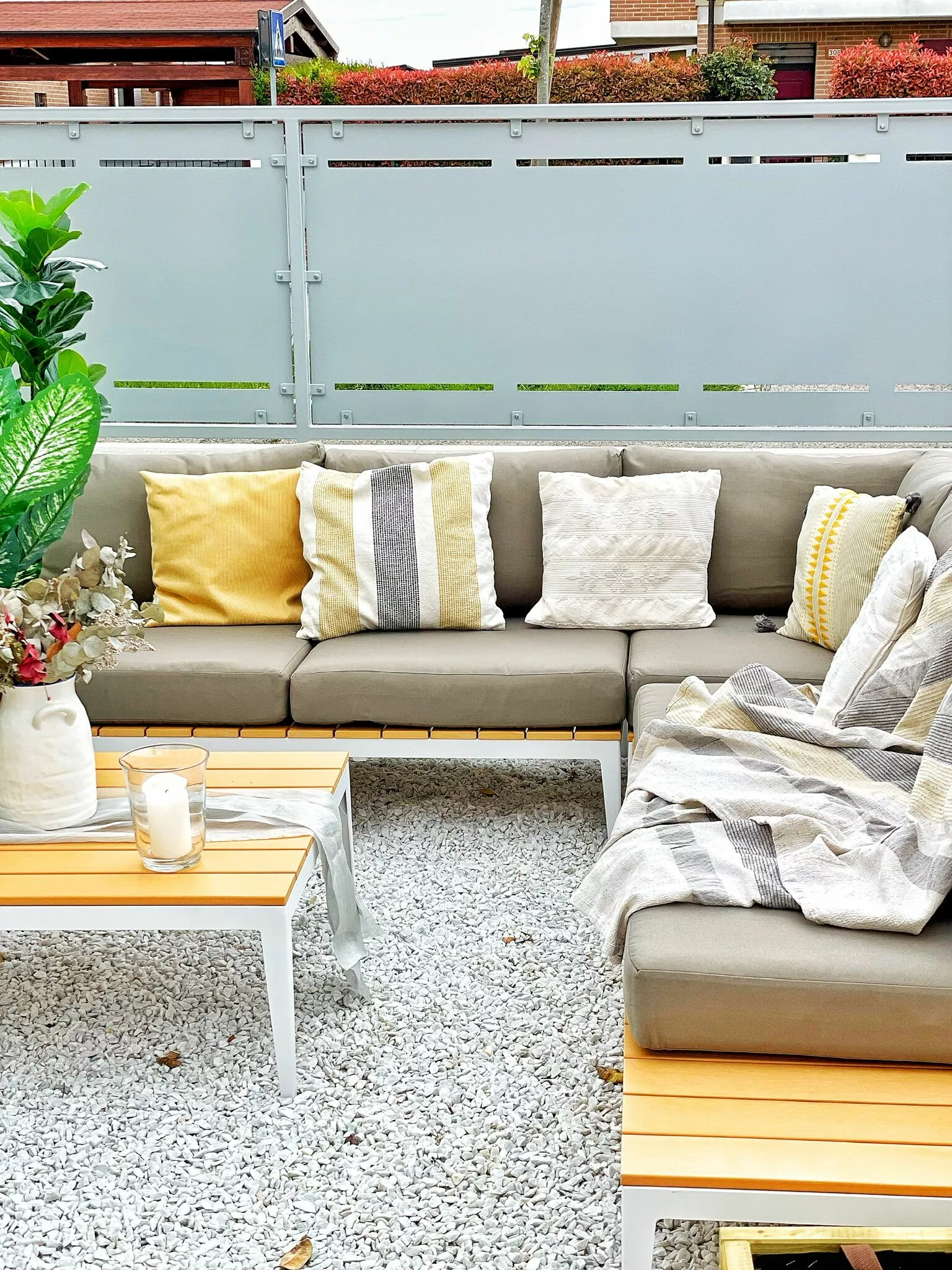 Beliani Loungeset 5-zits Aluminium Grijs POSITANO - Afbeelding 3