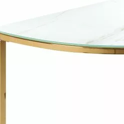 Beliani Consoletafel Marmerlook Wit/goud ORITA -Exporteren Stoelen Winkel undef src sa picid 824985 type whitesh image scaled