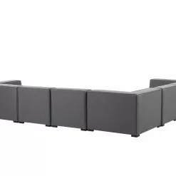 Beliani Loungeset 7-zits Stof Grijs Rechtszijdig AREZZO -Exporteren Stoelen Winkel undef src sa picid 825162 type whitesh image scaled