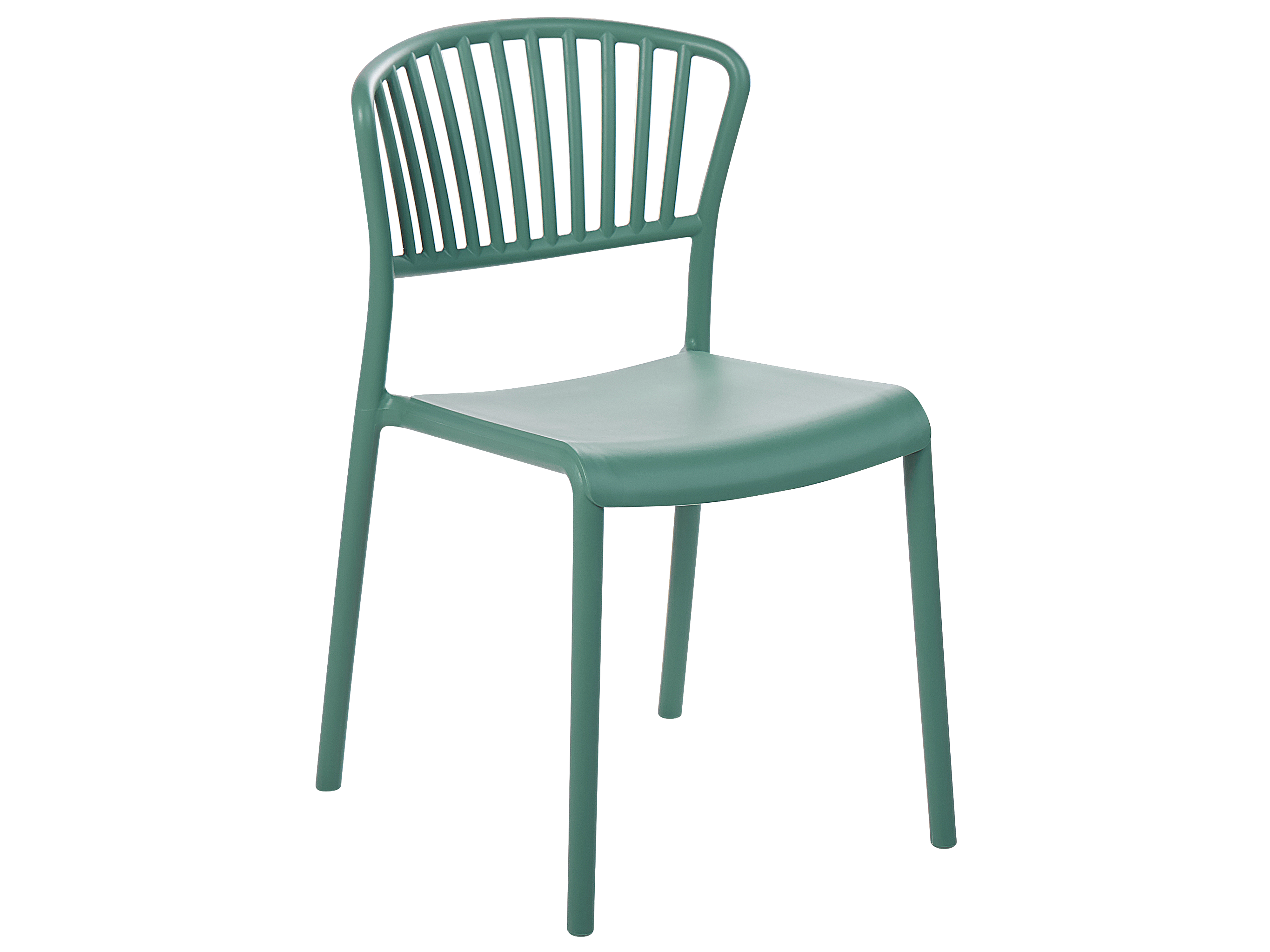 Beliani Eetkamerstoel Set Van 4 Kunststof Groen GELA 6 Beliani Eetkamerstoel Set Van 4 Kunststof Groen GELA - Afbeelding 4