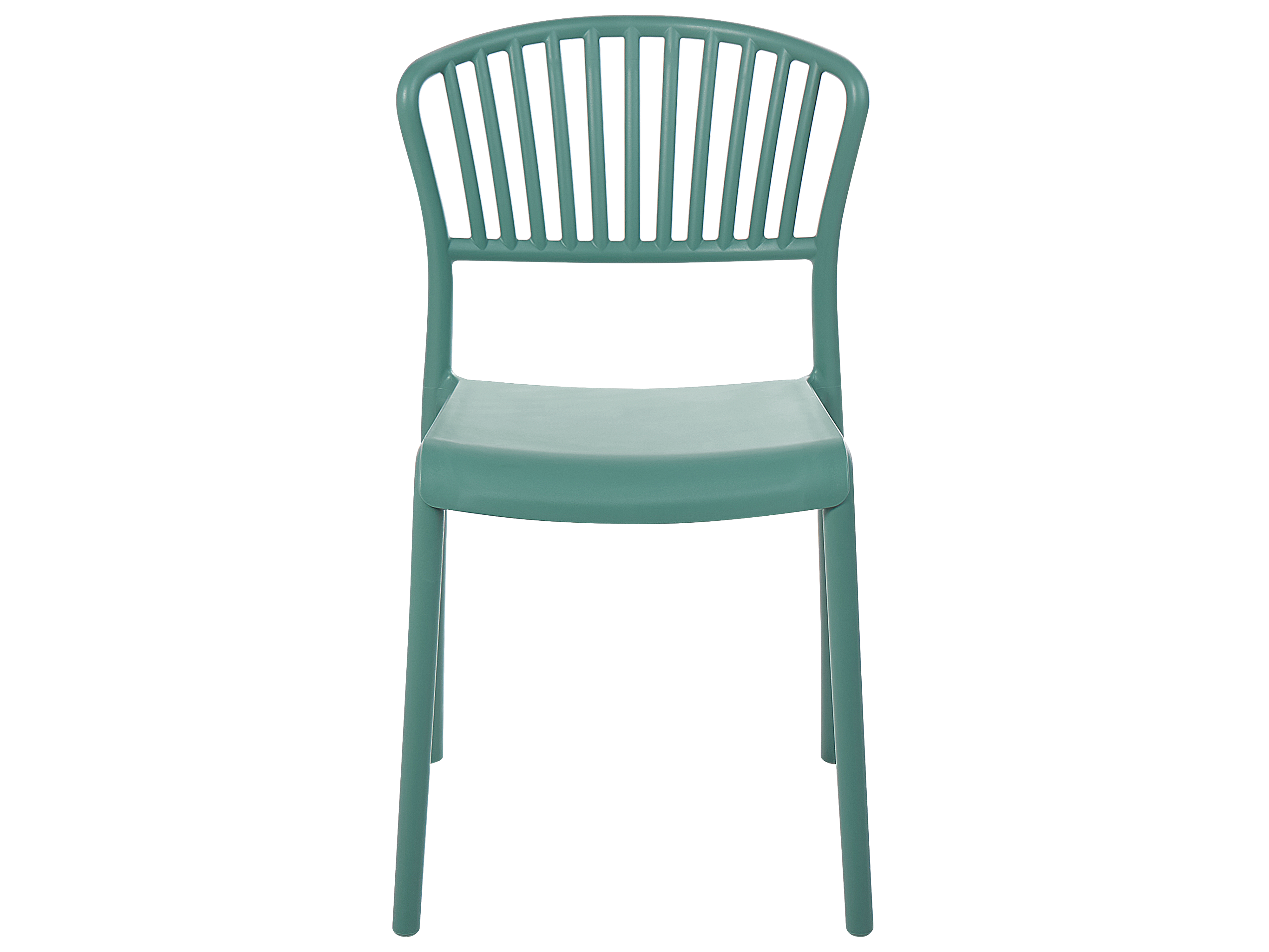 Beliani Eetkamerstoel Set Van 4 Kunststof Groen GELA 7 Beliani Eetkamerstoel Set Van 4 Kunststof Groen GELA - Afbeelding 5