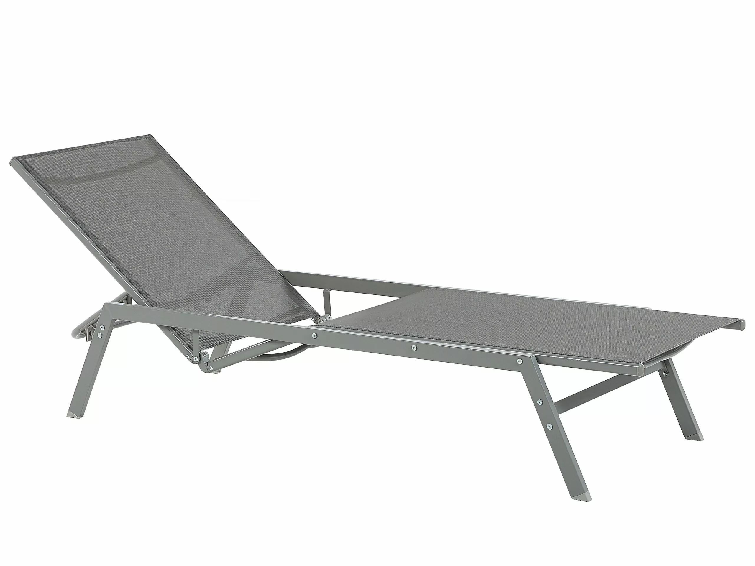 Beliani Ligstoel Staal Grijs VERNAZZA - Afbeelding 4