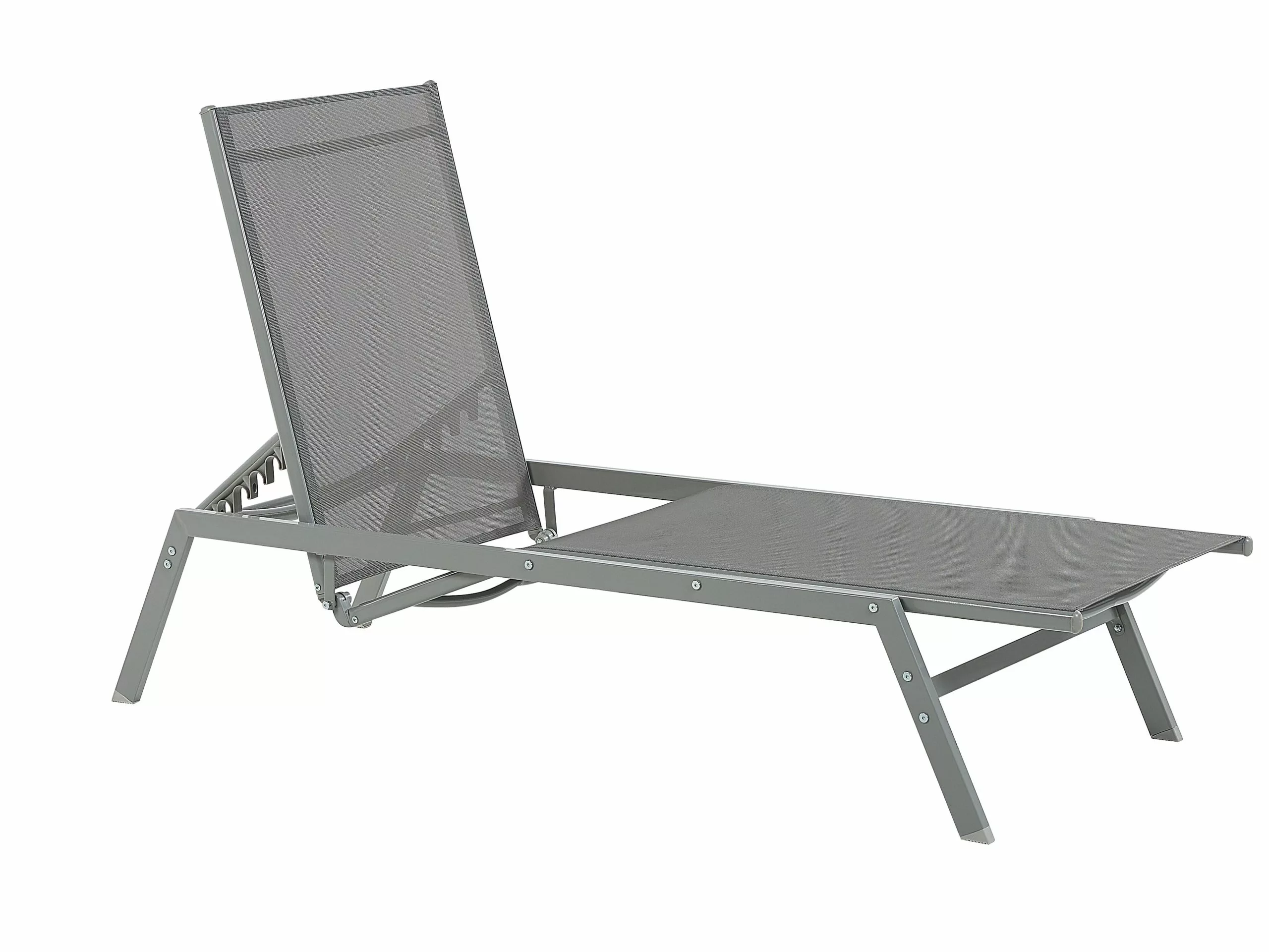 Beliani Ligstoel Staal Grijs VERNAZZA - Afbeelding 5