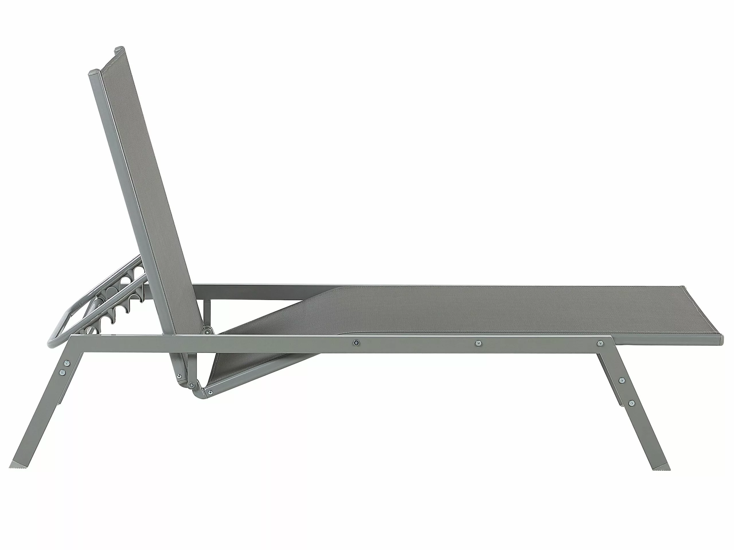 Beliani Ligstoel Staal Grijs VERNAZZA - Afbeelding 6