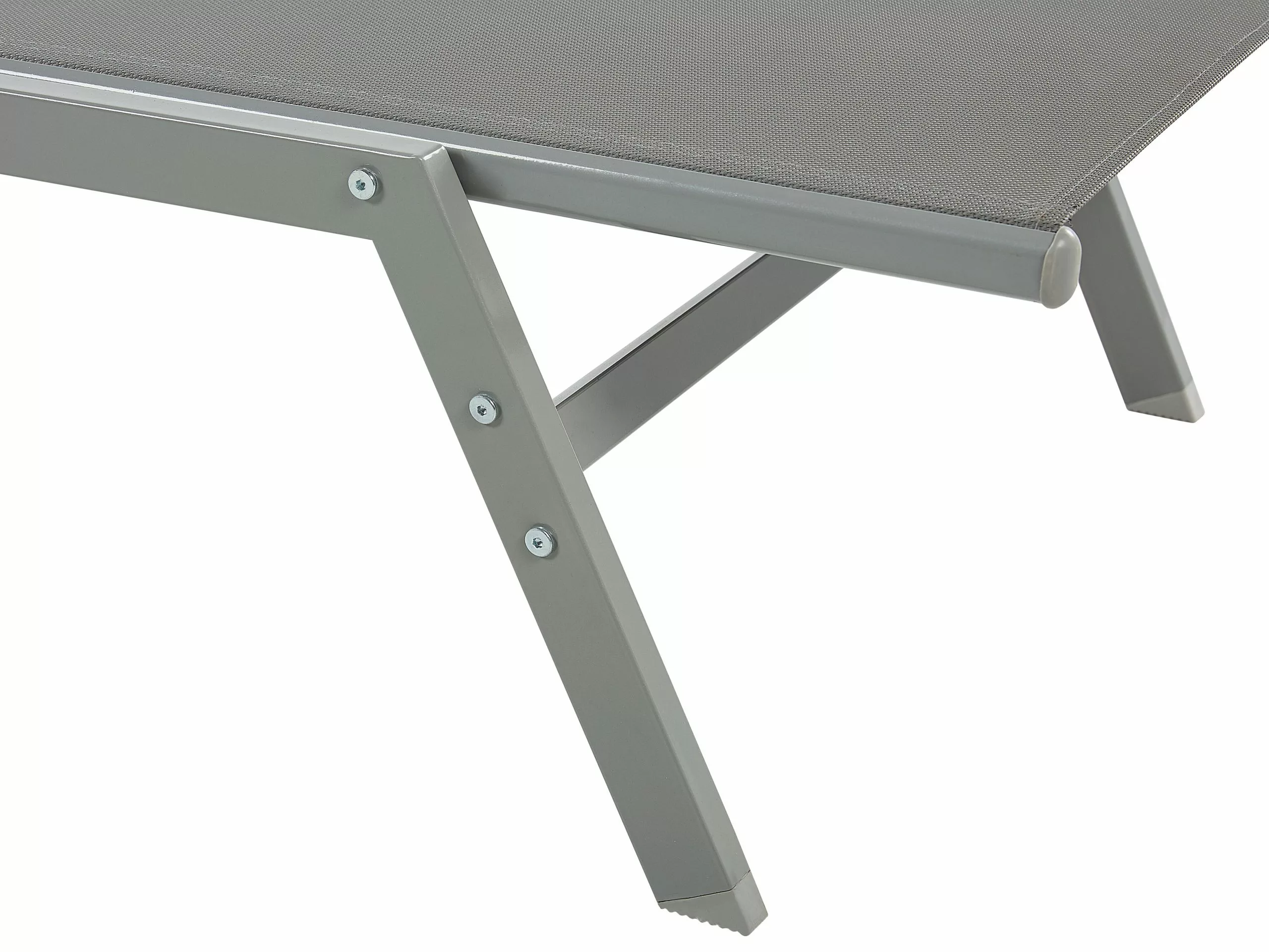 Beliani Ligstoel Staal Grijs VERNAZZA - Afbeelding 7