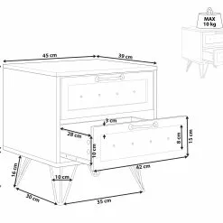 Beliani Nachtkastje Met 2 Lades Donker Hout Met Zwart ARKAN -Exporteren Stoelen Winkel undef src sa picid 826051 type whitesh image scaled