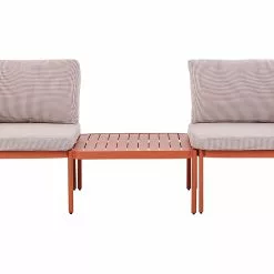 Beliani Tuinbank 2-zits Verstelbaar Oranje TERRACINA