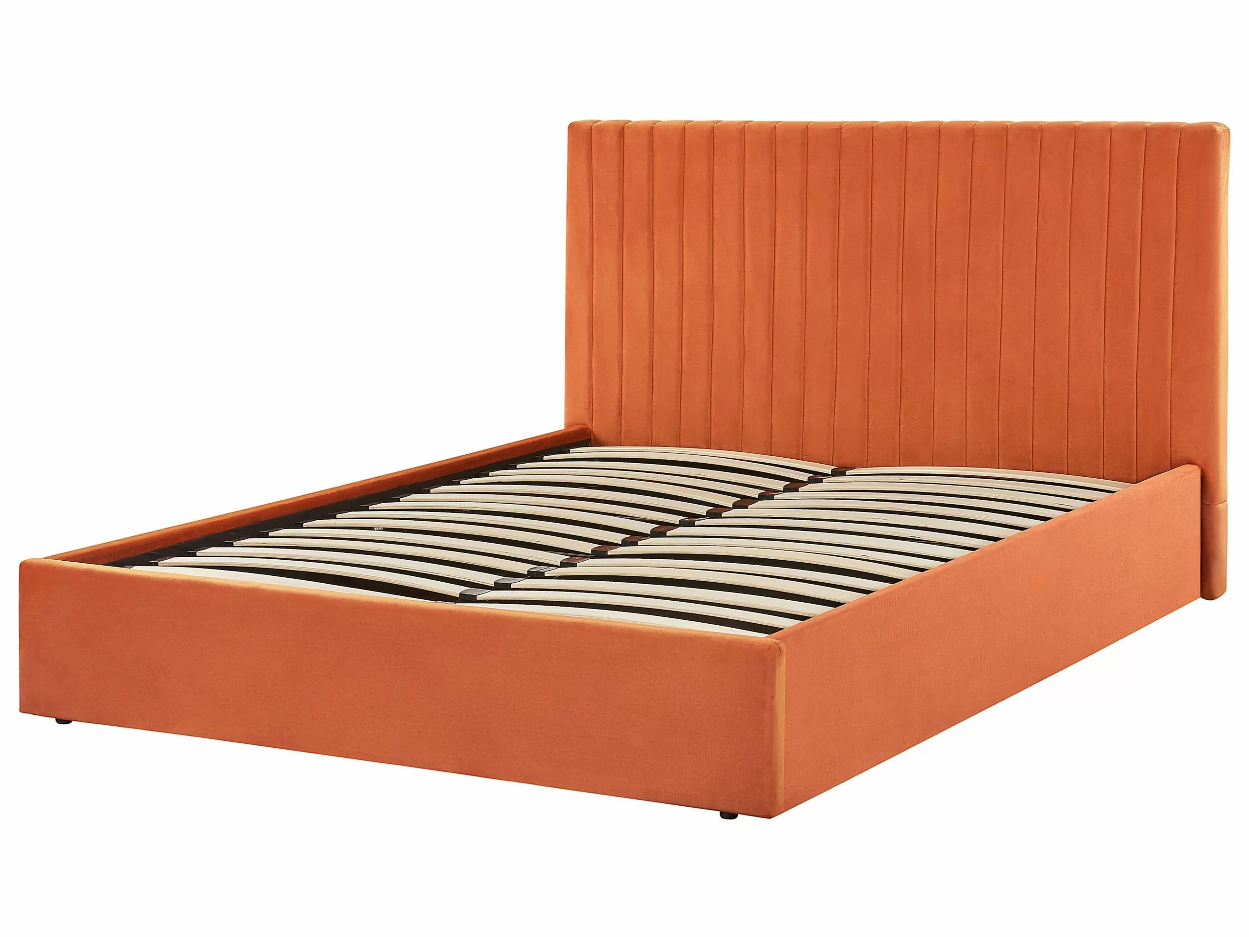 Beliani Bed Fluweel Oranje Met Opbergruimte In Diverse Formaten VION 8 Beliani Bed Fluweel Oranje Met Opbergruimte In Diverse Formaten VION - Afbeelding 6