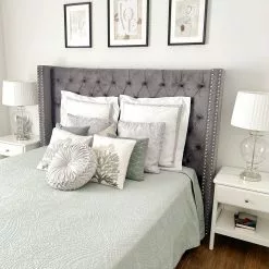 Beliani Bed Fluweel Grijs In Diverse Formaten LUBBON -Exporteren Stoelen Winkel undef src sa picid 826900 type whitesh image scaled