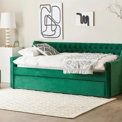 Beliani Slaapbank Fluweel Groen 90 X 200 Cm MONTARGIS -Exporteren Stoelen Winkel undef src sa picid 827003 type whitesh image scaled