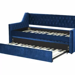 Beliani Slaapbank Fluweel Blauw MONTARGIS -Exporteren Stoelen Winkel undef src sa picid 827005 type whitesh image scaled