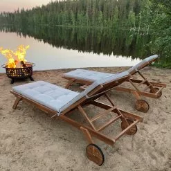 Beliani Ligstoel Acaciahout Beige CESANA -Exporteren Stoelen Winkel undef src sa picid 827130 type whitesh image scaled