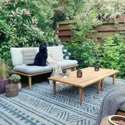 Beliani Loungeset 4-zits Acaciahout Lichtgrijs FRASCATI -Exporteren Stoelen Winkel undef src sa picid 827610 type whitesh image