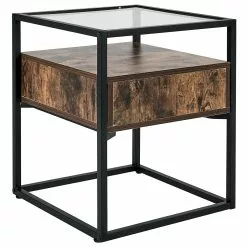 Beliani Bijzettafel Donker Hout Met Zwart MAUK -Exporteren Stoelen Winkel undef src sa picid 829045 type whitesh image scaled