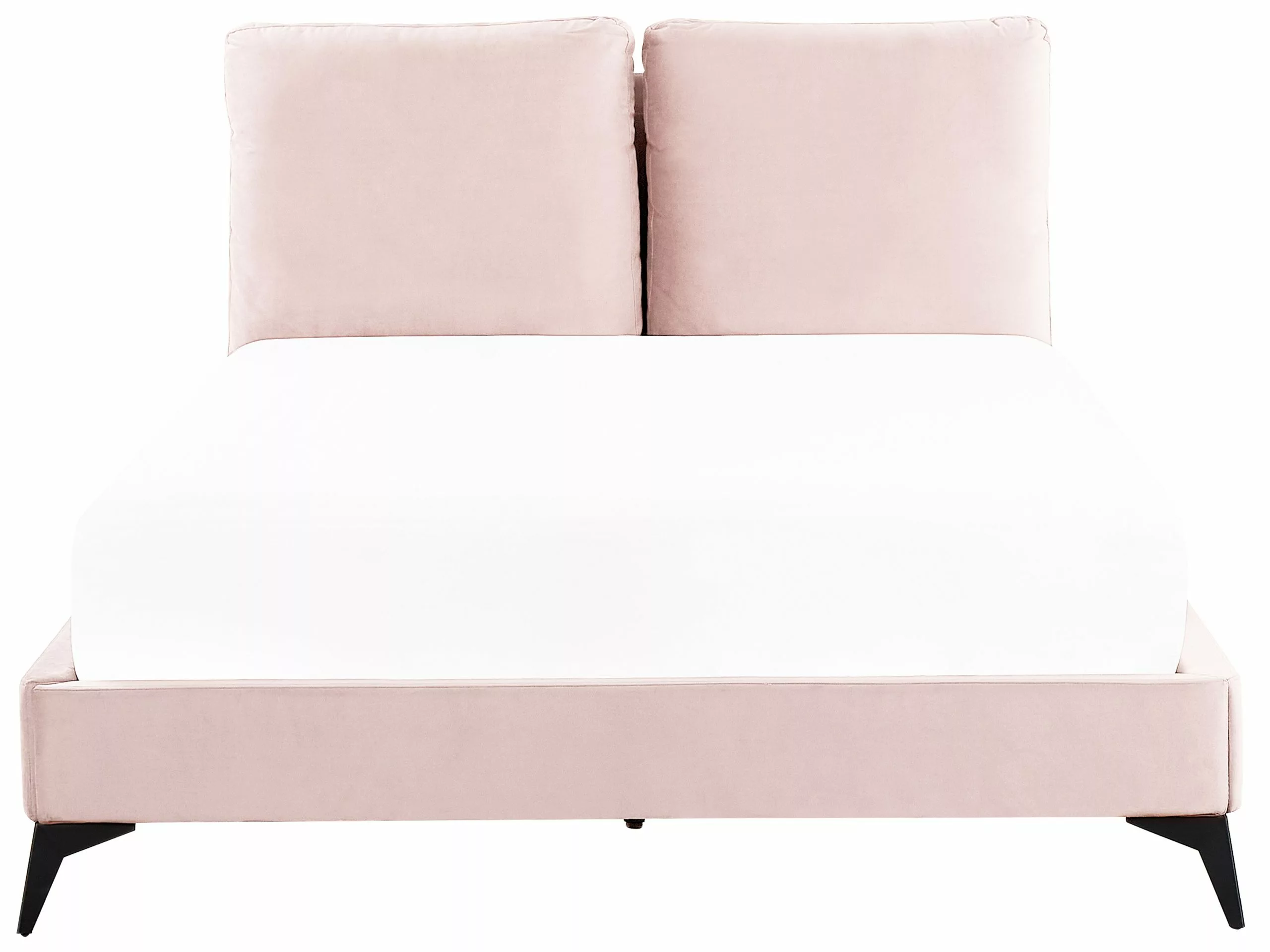 Beliani Bed Fluweel Roze In Diverse Formaten MELLE - Afbeelding 3