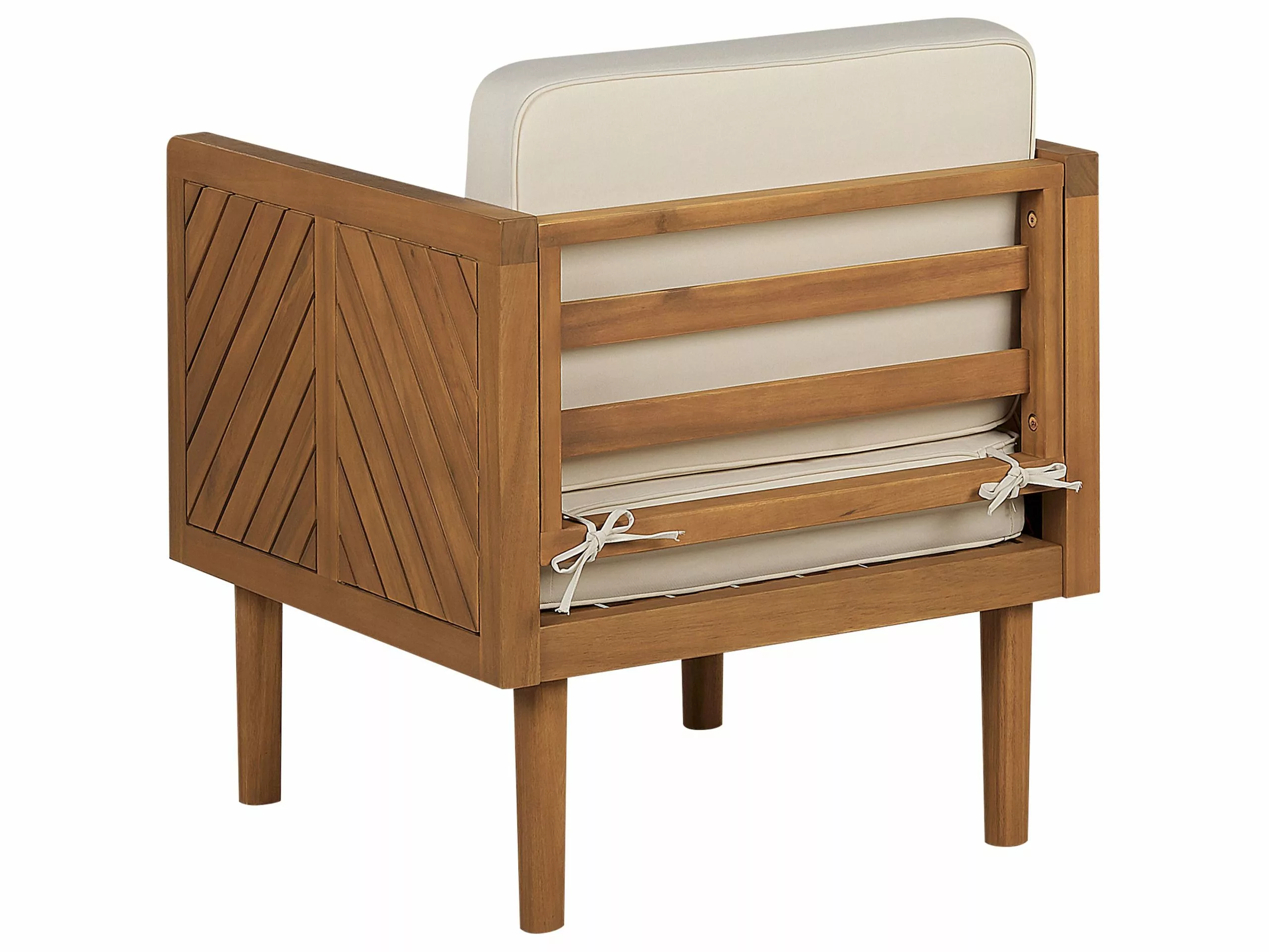 Beliani Loungeset 6-zits Acaciahout Wit BARATTI 8 Beliani Loungeset 6-zits Acaciahout Wit BARATTI - Afbeelding 6