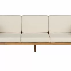 Beliani Tuinbank 3-zits Acaciahout Wit BARATTI