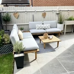 Beliani Loungeset 4-zits Acaciahout Lichtgrijs FRASCATI -Exporteren Stoelen Winkel undef src sa picid 831021 type whitesh image scaled