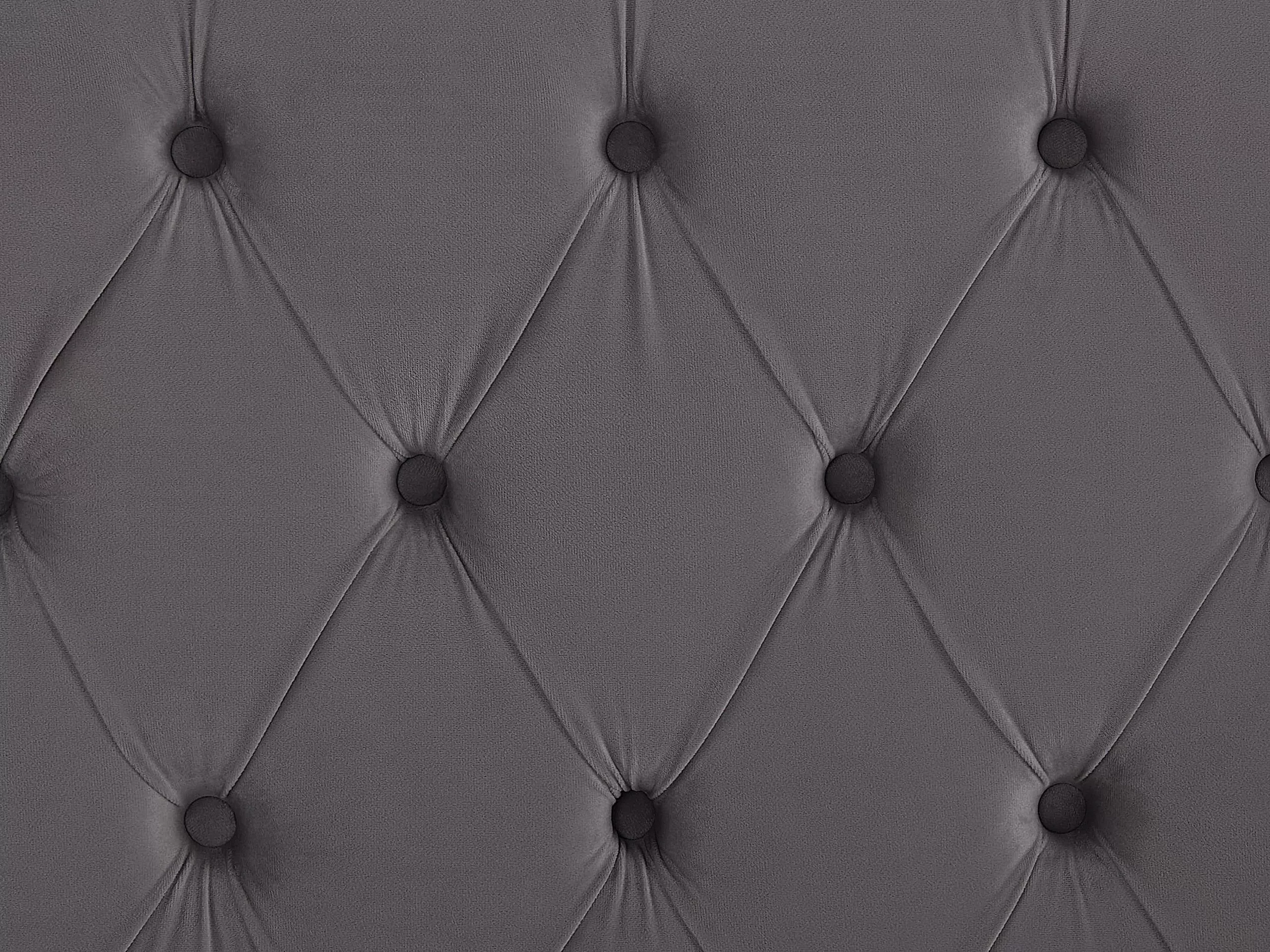 Beliani Bed Fluweel Grijs In Diverse Formaten LUBBON - Afbeelding 9