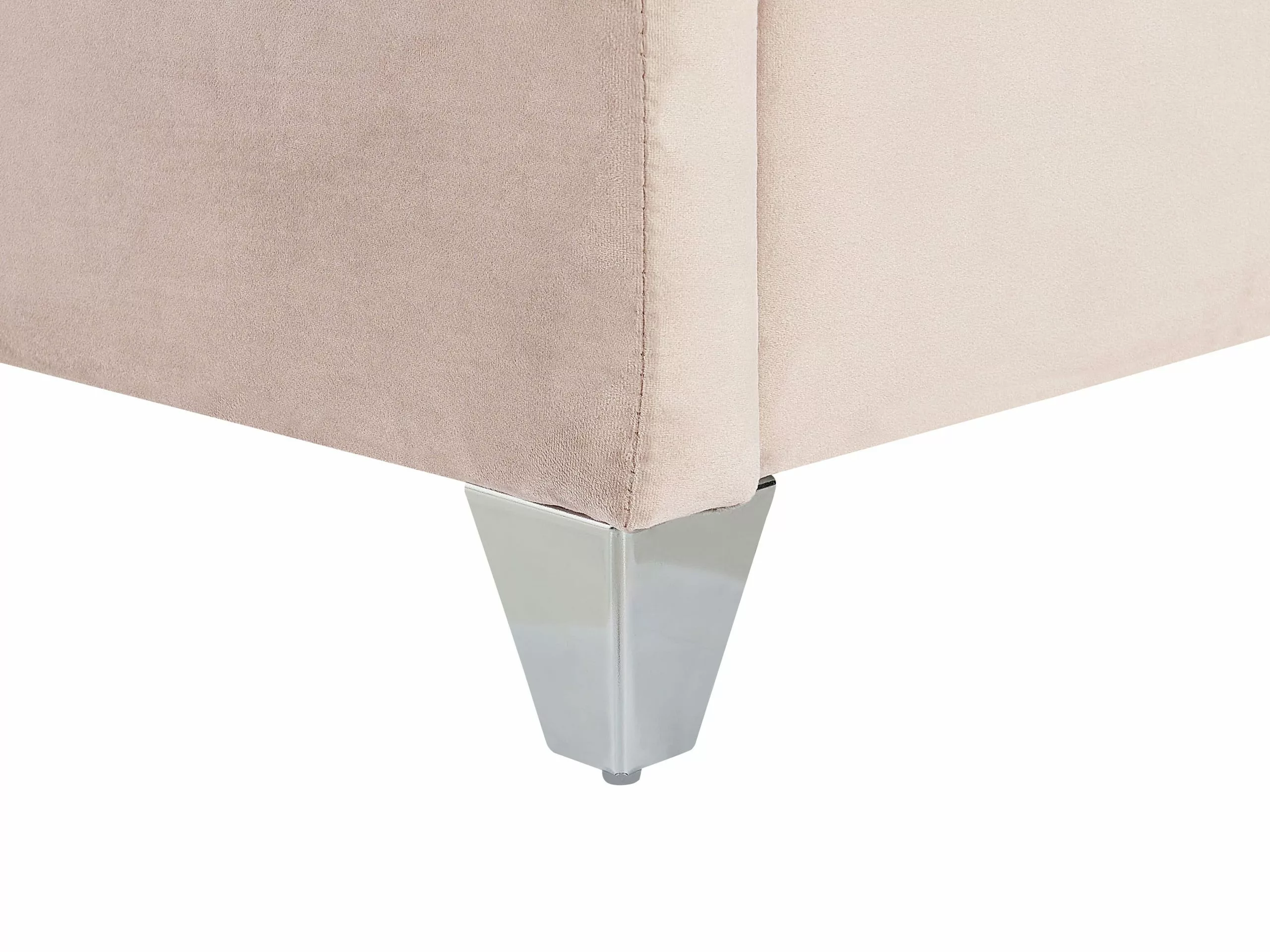 Beliani Bed Fluweel Roze In Diverse Formaten LUBBON - Afbeelding 7