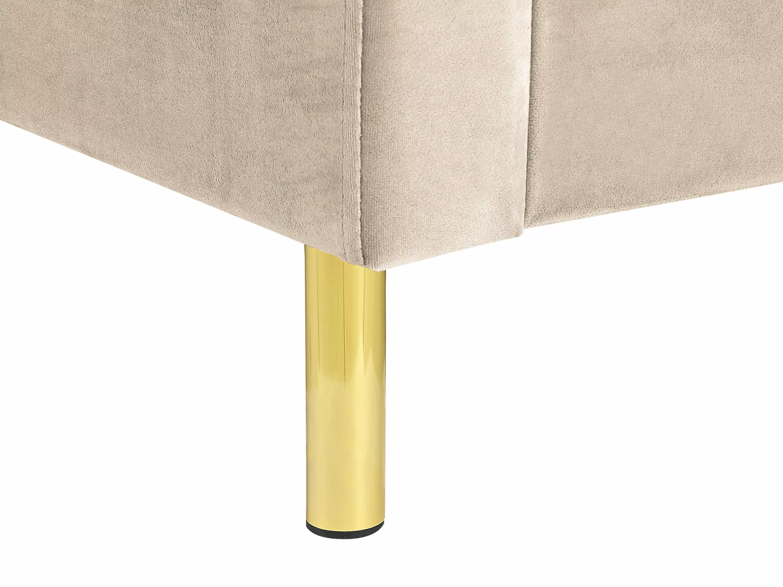 Beliani Bed Fluweel Beige In Diverse Formaten VILETTE - Afbeelding 8