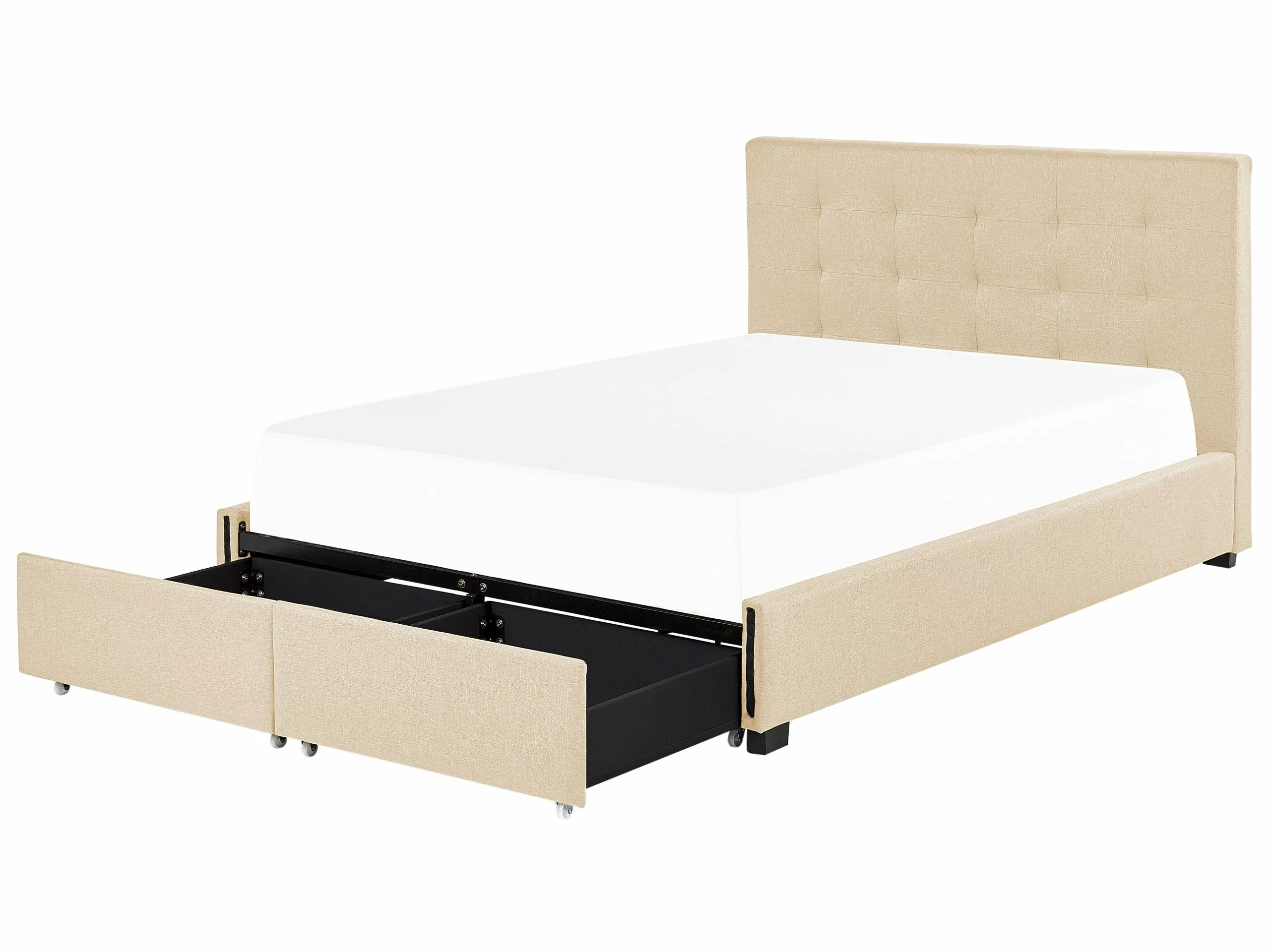 Beliani Bed Stof Beige Met Opbergruimte In Diverse Formaten LA ROCHELLE - Afbeelding 7