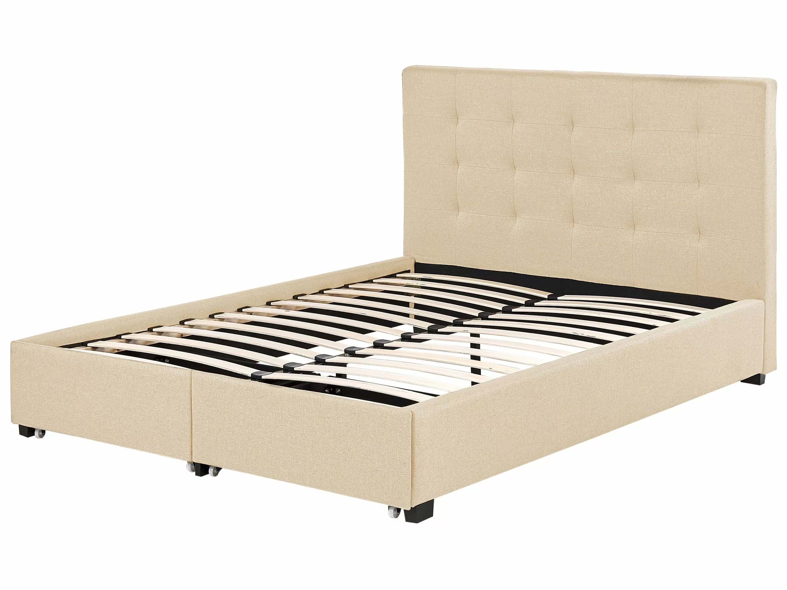 Beliani Bed Stof Beige Met Opbergruimte In Diverse Formaten LA ROCHELLE - Afbeelding 8