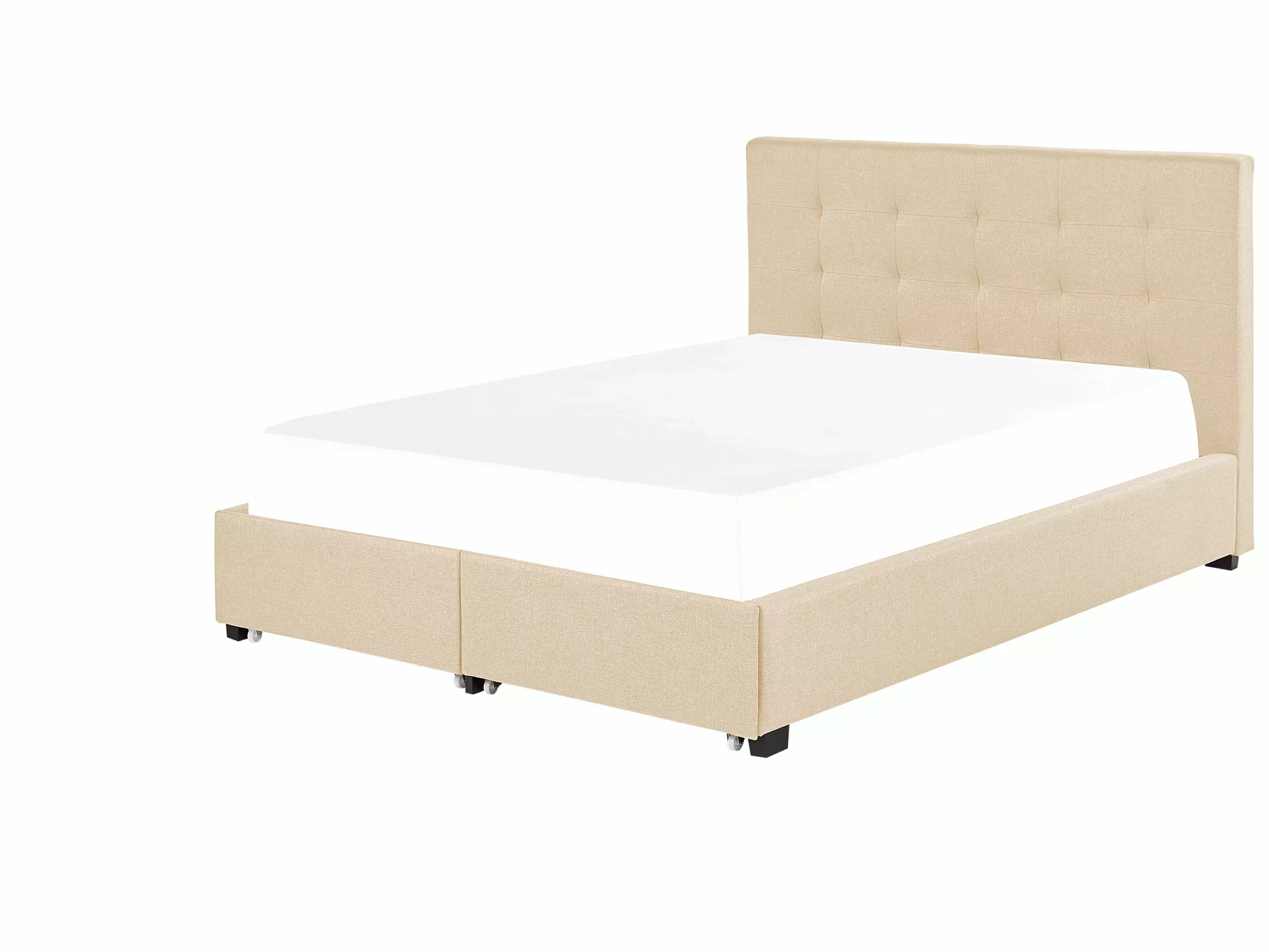 Beliani Bed Stof Beige Met Opbergruimte In Diverse Formaten LA ROCHELLE - Afbeelding 4