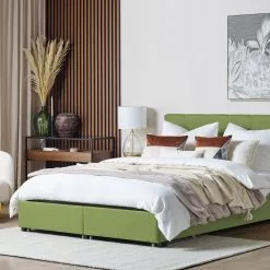 Beliani Bed Stof Groen Met Opbergruimte In Diverse Formaten LA ROCHELLE -Exporteren Stoelen Winkel undef src sa picid 832980 type whitesh image scaled