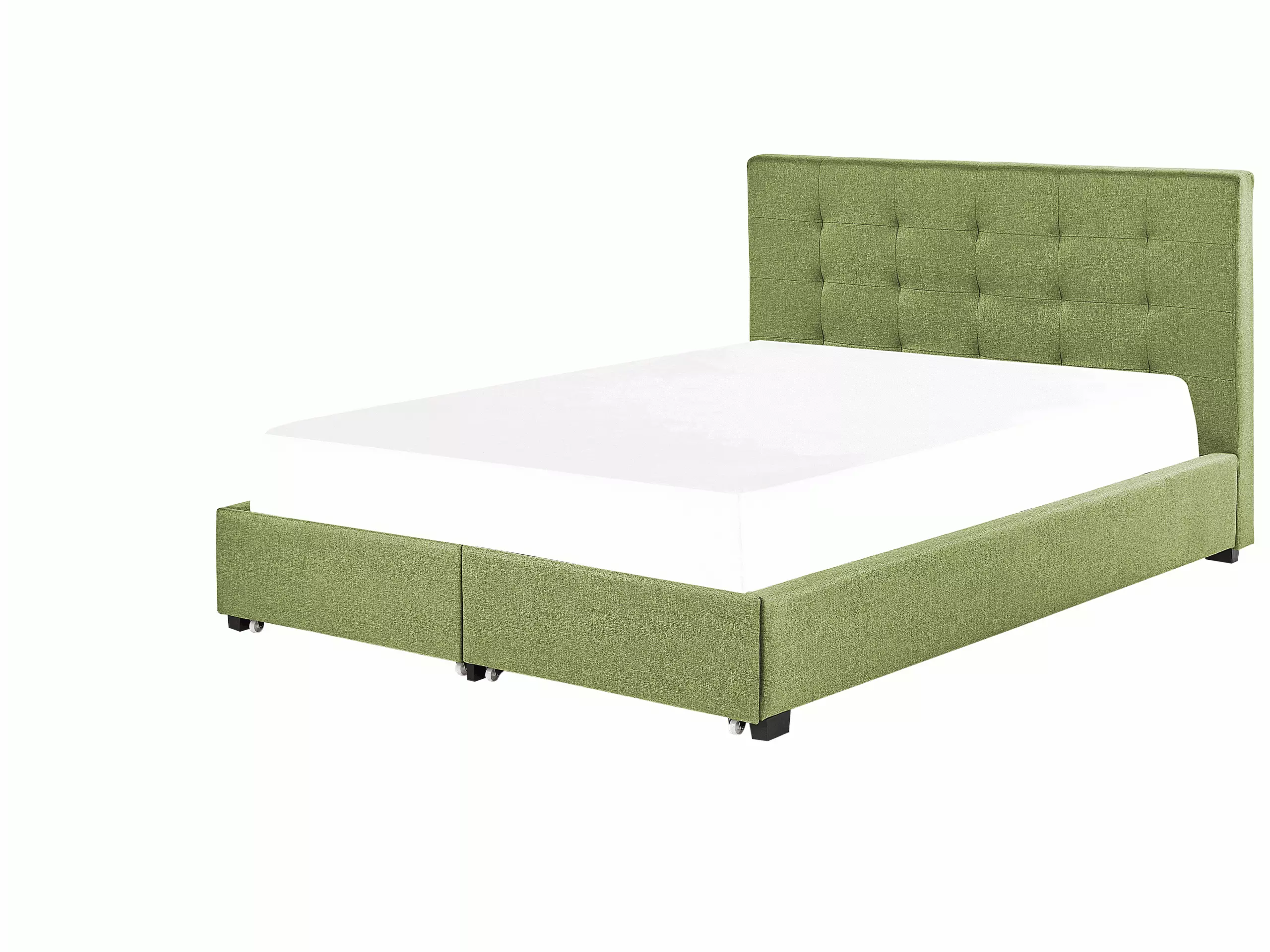Beliani Bed Stof Groen Met Opbergruimte In Diverse Formaten LA ROCHELLE - Afbeelding 4