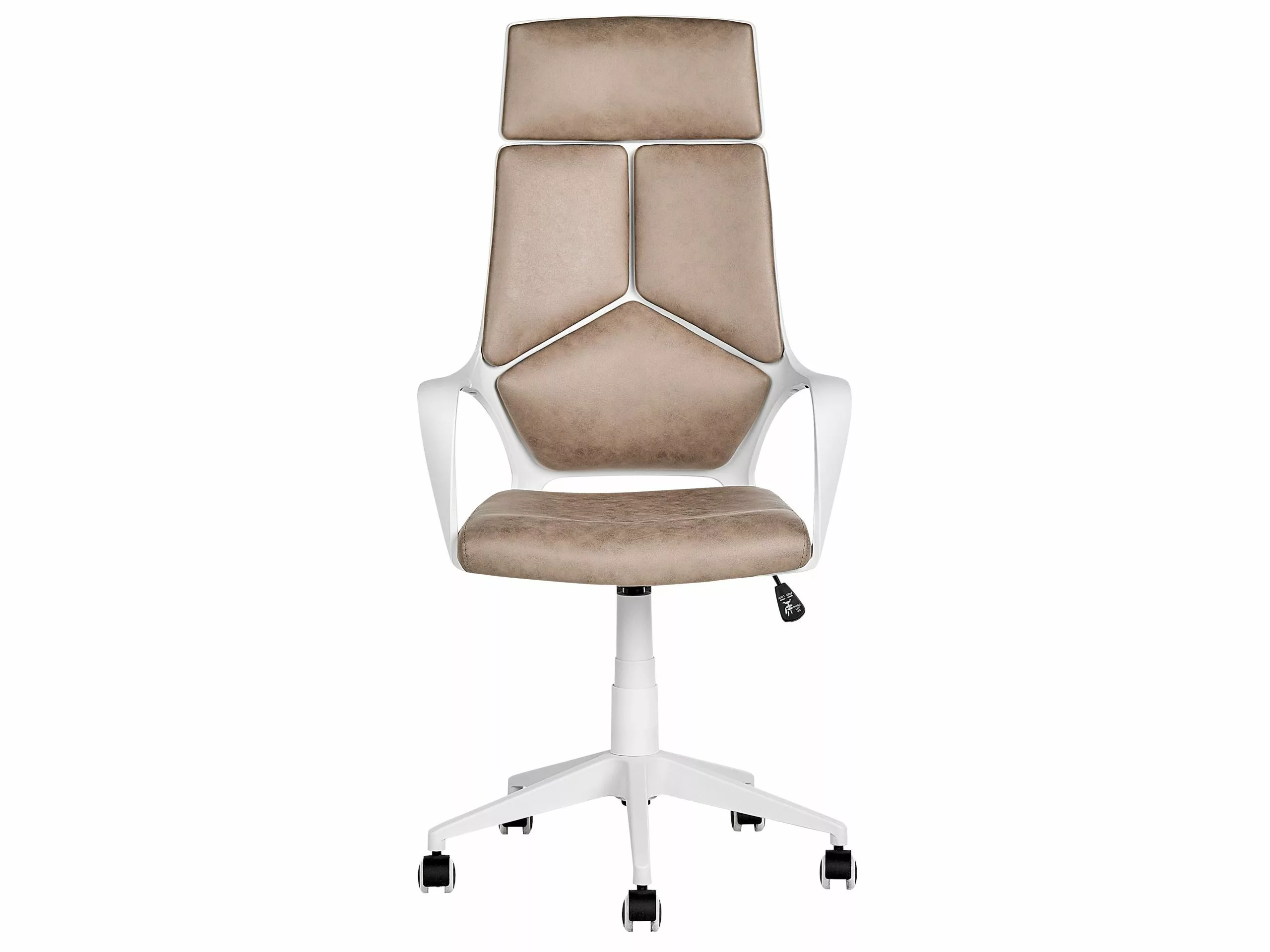 Beliani Bureaustoel Taupe En Wit DELIGHT 7 Beliani Bureaustoel Taupe En Wit DELIGHT - Afbeelding 5