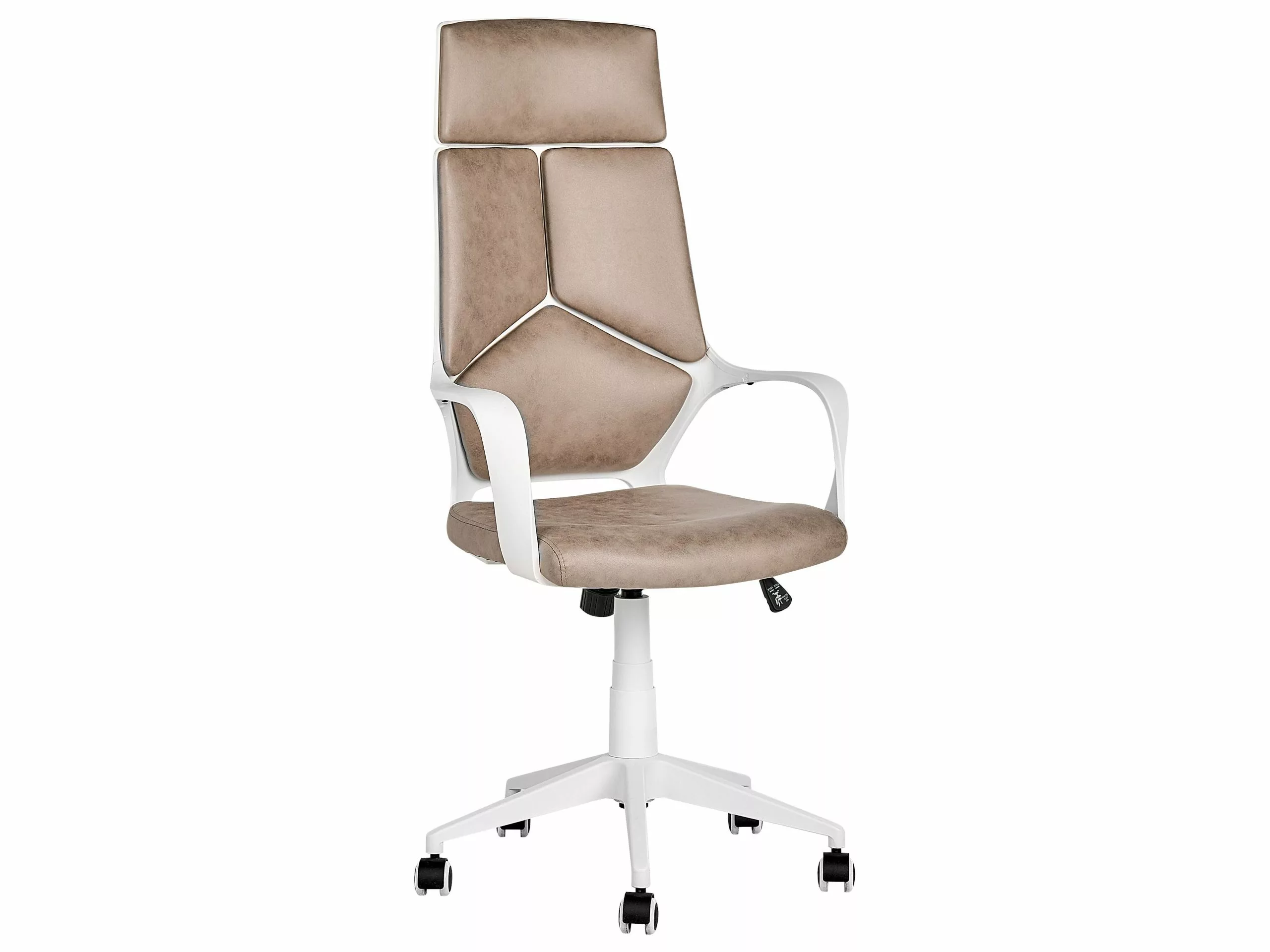 Beliani Bureaustoel Taupe En Wit DELIGHT 9 Beliani Bureaustoel Taupe En Wit DELIGHT - Afbeelding 7