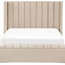 Beliani Bed Fluweel Beige Met Opbergruimte In Diverse Formaten NOYERS -Exporteren Stoelen Winkel undef src sa picid 834504 type whitesh image scaled