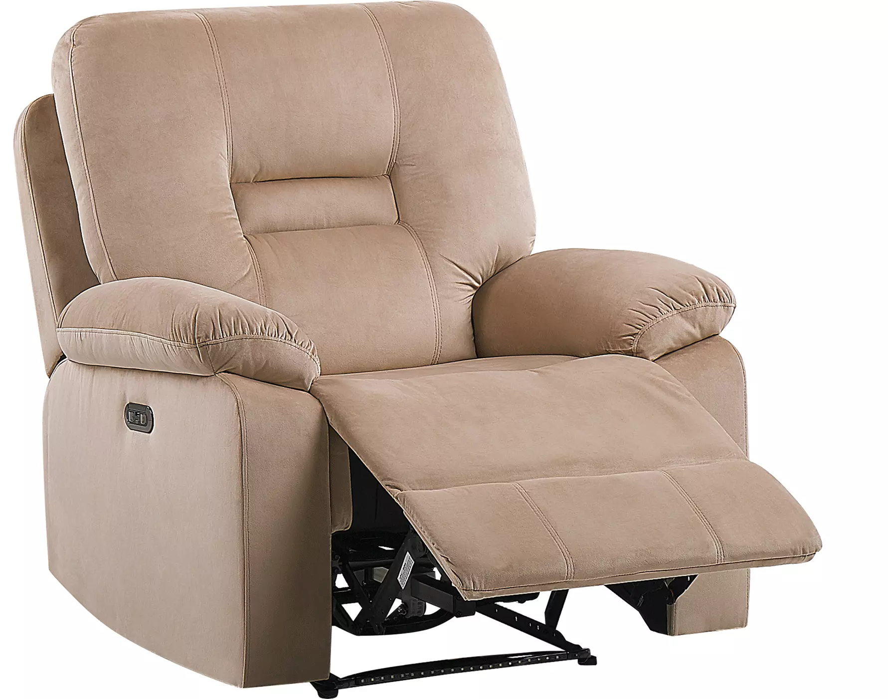 Beliani Fauteuil Fluweel Beige BERGEN - Afbeelding 6