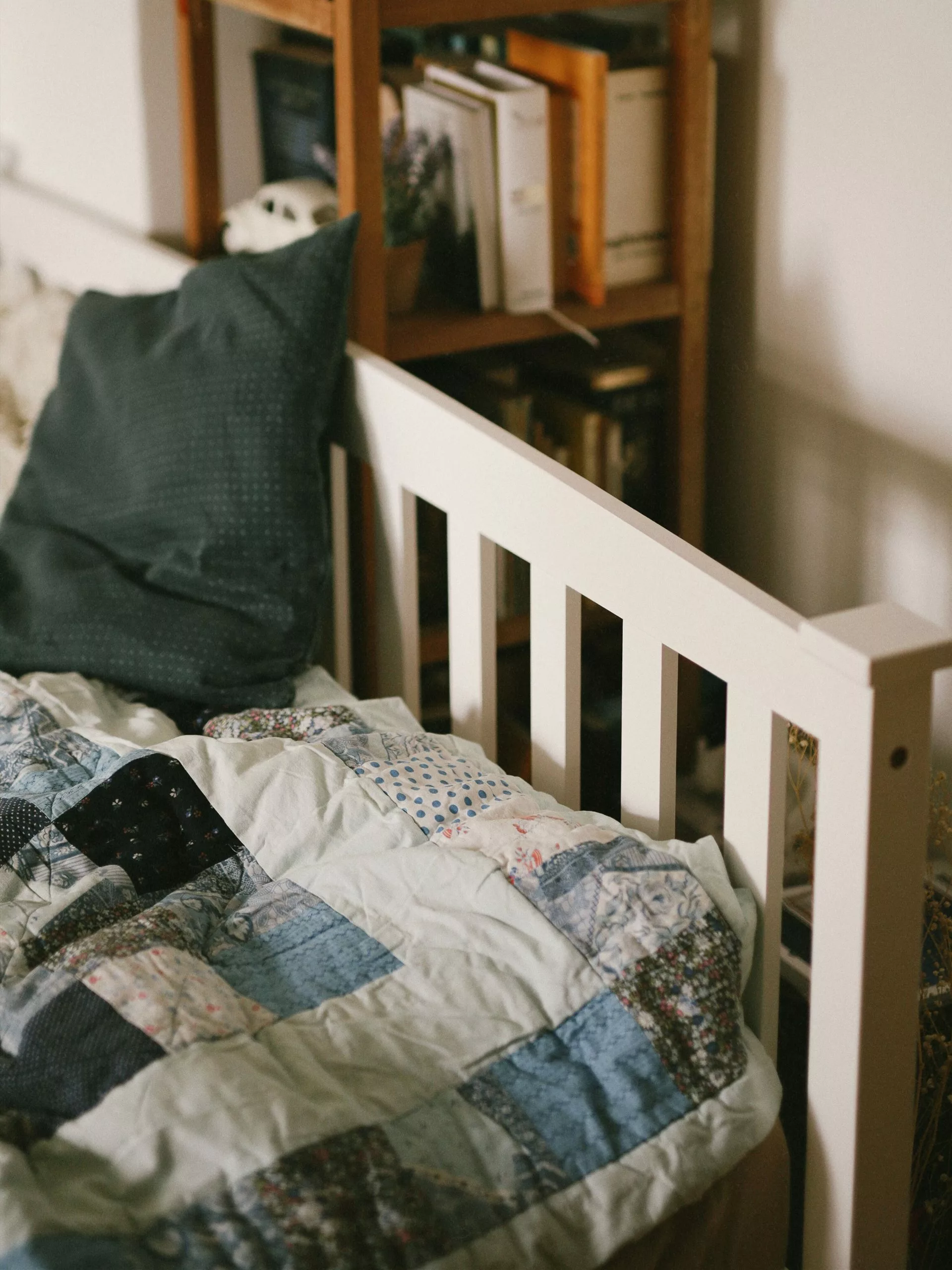 Beliani Bed Hout Wit In Diverse Formaten GIVERNY - Afbeelding 3